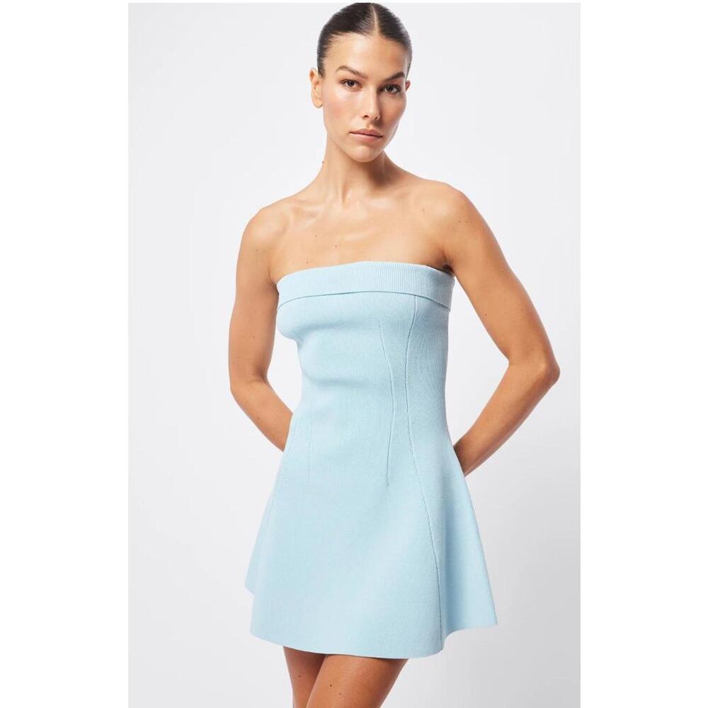 NWT Mossman Monaco Mini Dress Women's Mist Blue Size US-4 UK-8  $280